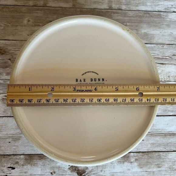 Rae Dunn by Magenta Off-White Red Interior Enjoy Ceramic Pet Dish Bowl One Size - Picture 5 of 7